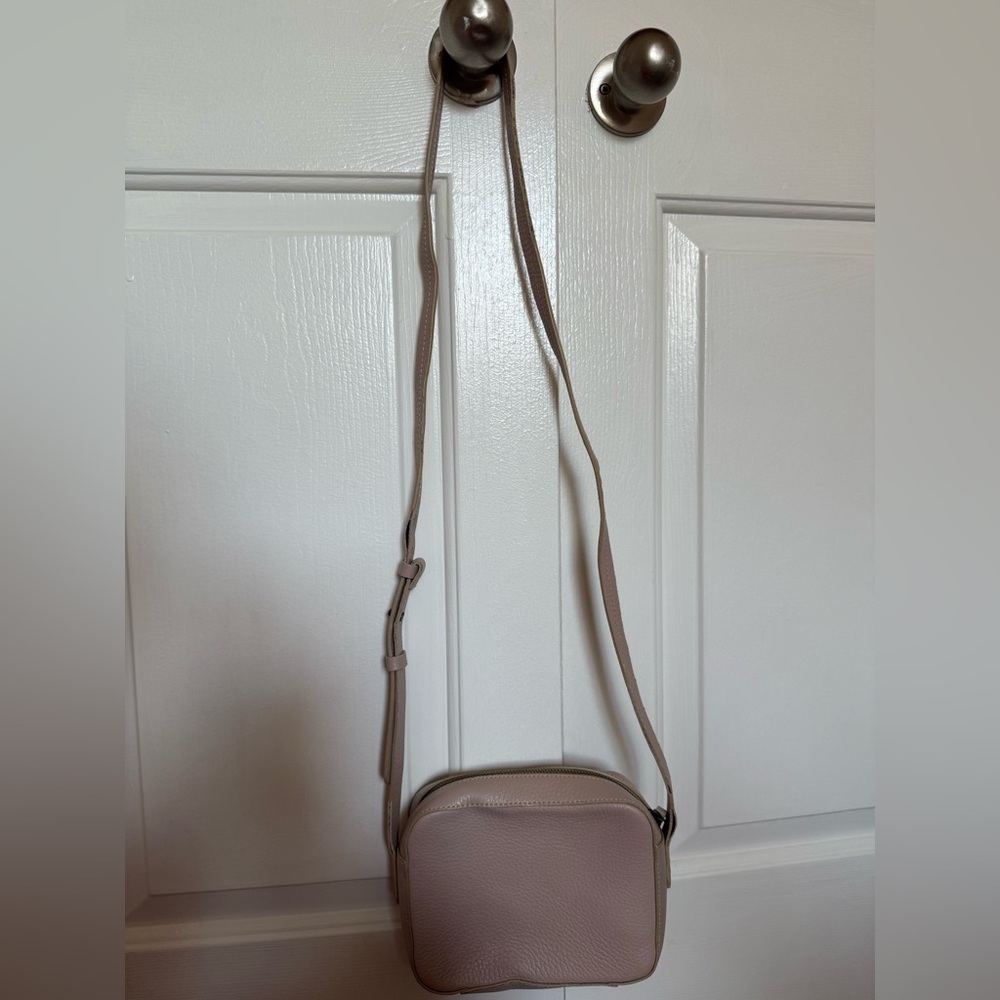 J.Crew pale pink leather  crossbody bag